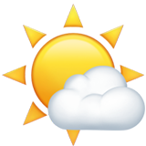 Sun behind small cloud